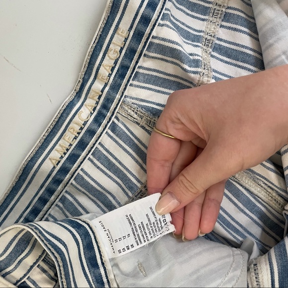 Striped high waist American Eagle denim shorts - Picture 3 of 5